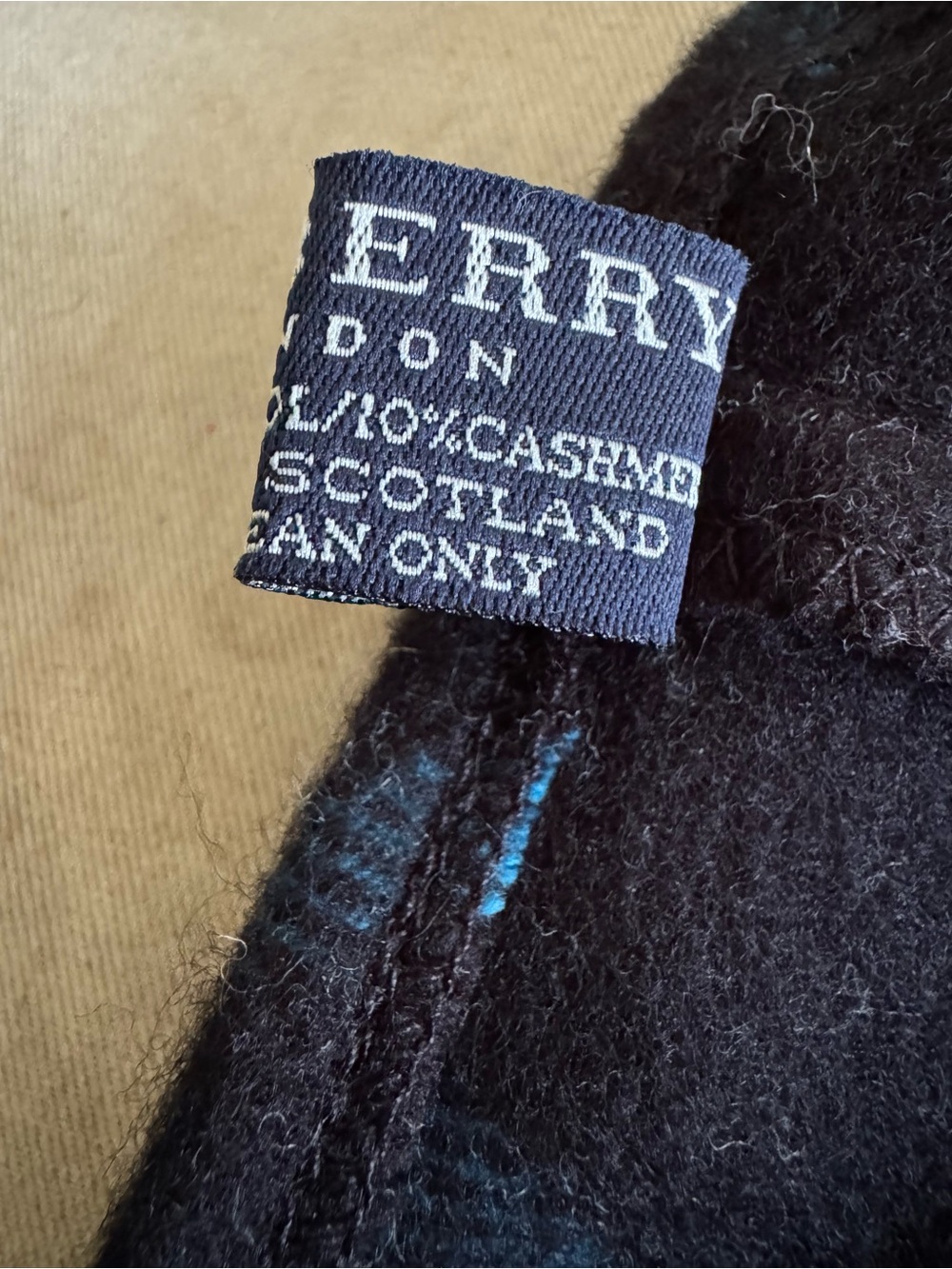 Burberry Cape Poncho Nova Check Fringe Merino/Cashmere Blend - Picture 4 of 4